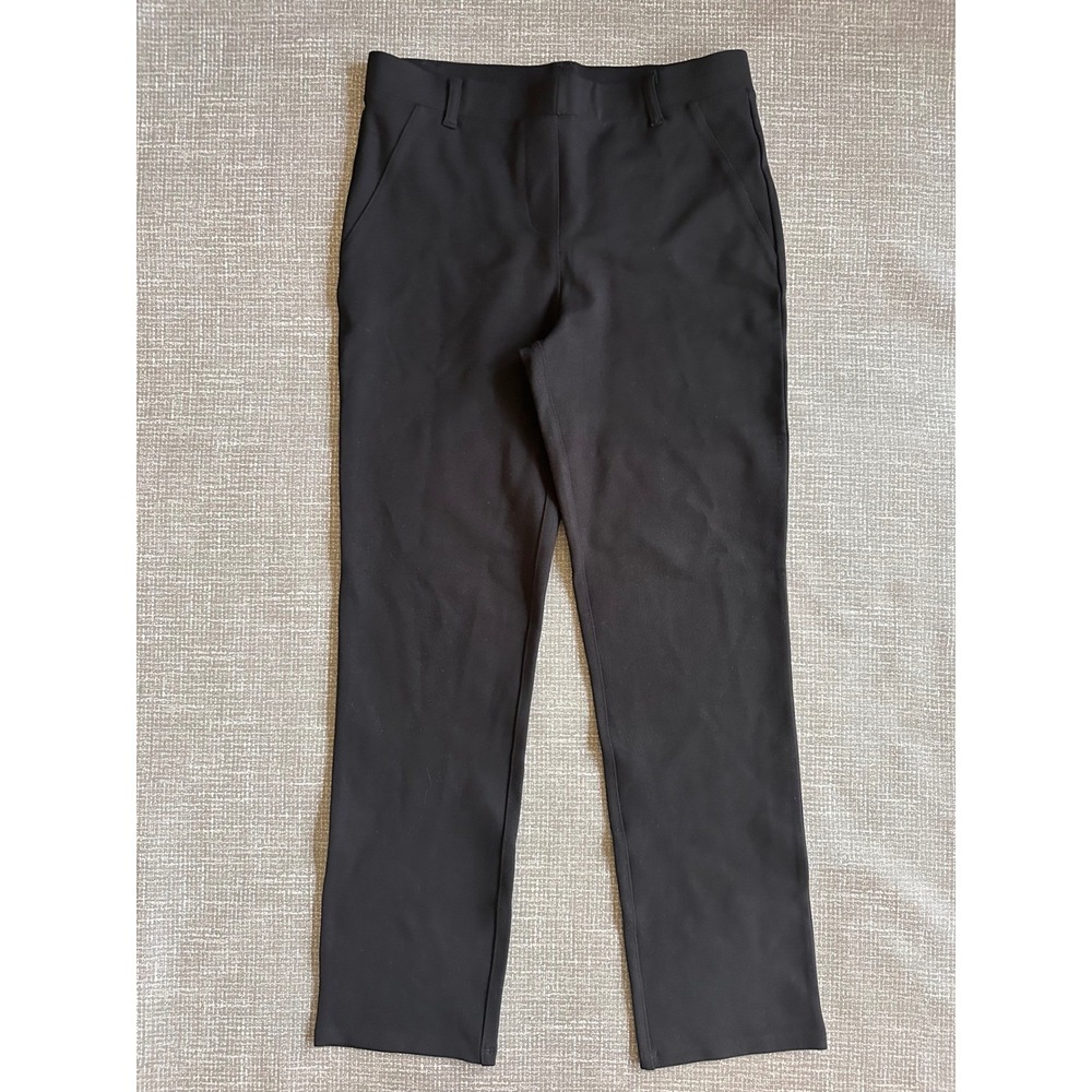 Quince Ultra-Stretch Ponte Straight Leg Pants Black Small X-Petite DKBIZ01